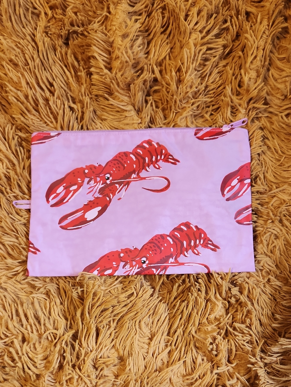 NWOT BAGGU Lobster Large Flat Pouch